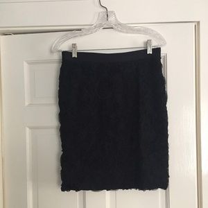 Banana Republic Black Rose Pencil Skirt